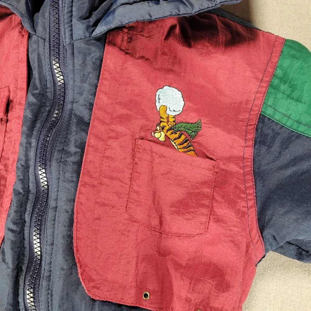 Vintage Disney Winnie the Pooh Colorblock Hooded Winter Jacket 4T K&R Sportswear